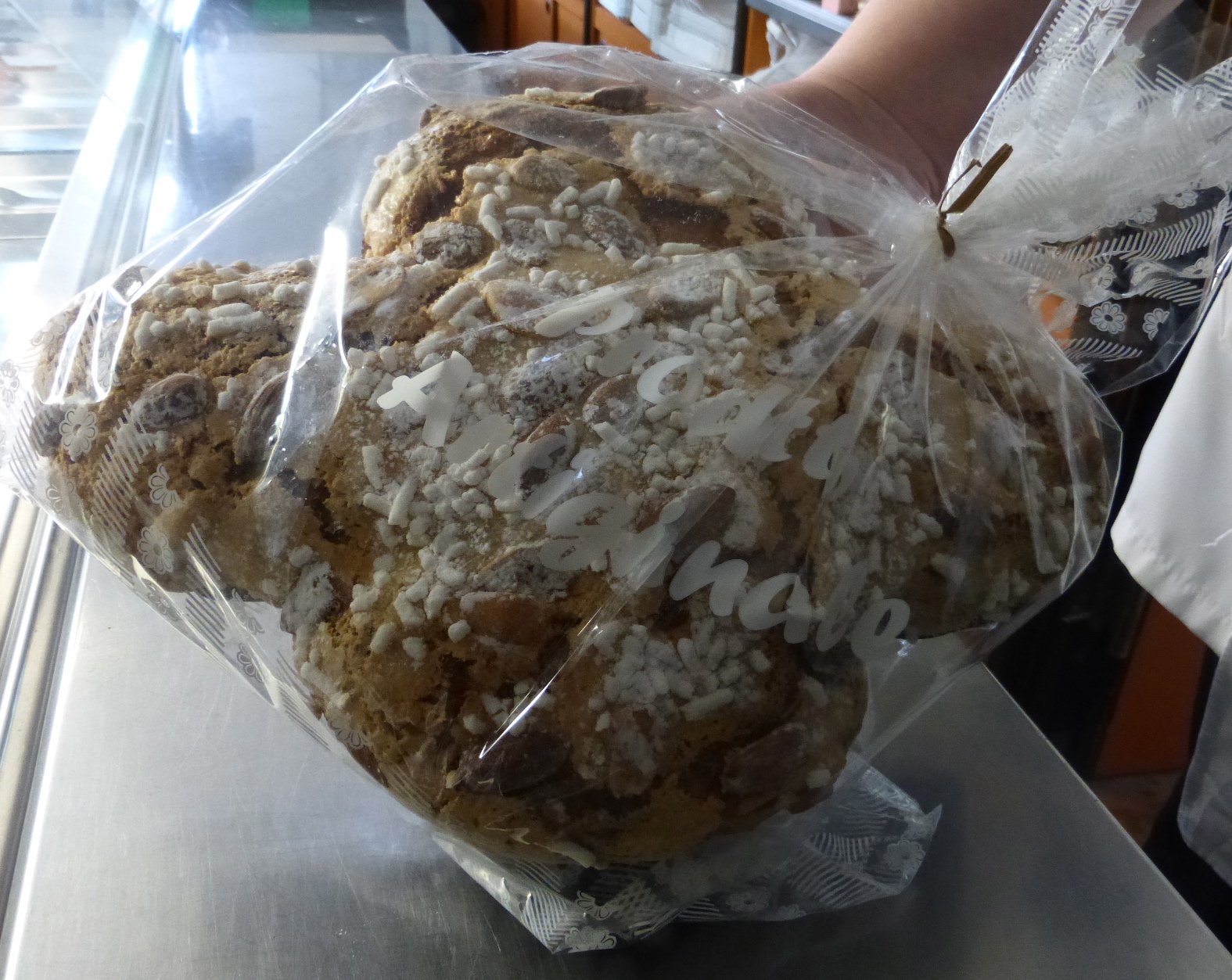 The traditional Easter colomba