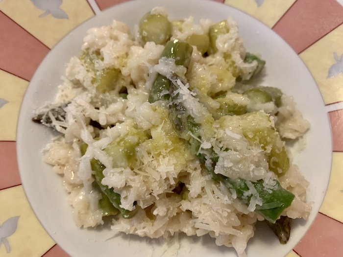Lecker! Risotto mit Spargel.
