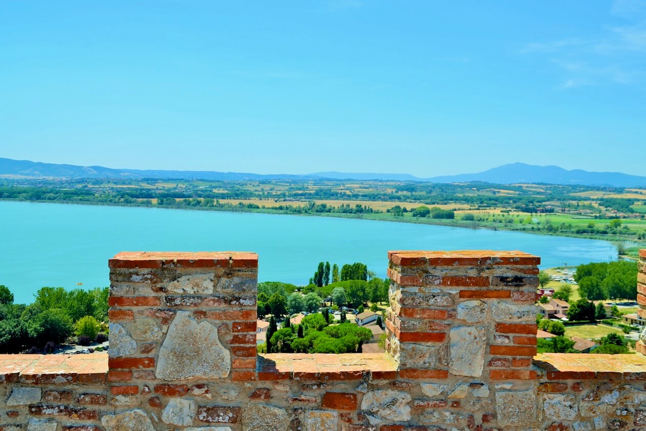 Uitzicht vanaf de Rocca del Leone, Castiglione del Lago