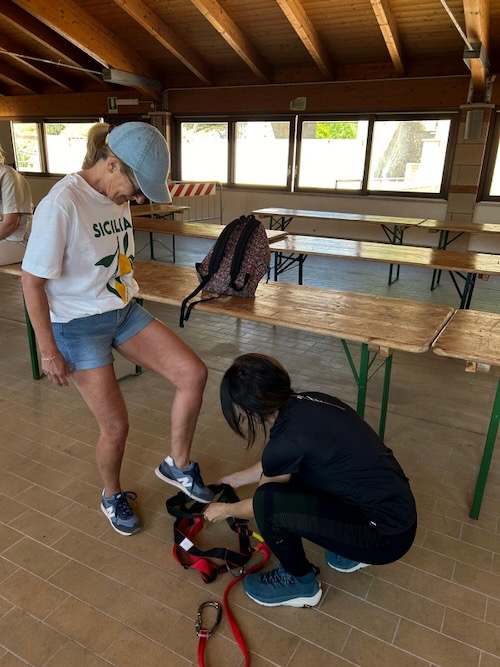 Safety equipment Tibetan suspension bridge