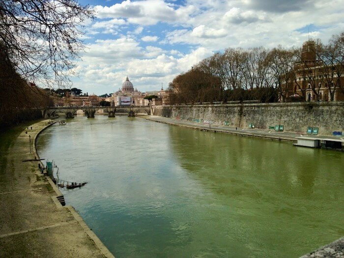 De Tiber en het Vaticaan De Tiber en het Vaticaan